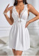 Erotic lingerie Sexy White Lace Patchwork Night Dress