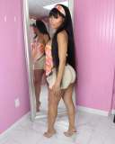 Fashionable Women's Print Sexy Strapless Two Piece Shorts Set