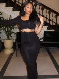 Summer Style Trend Hollow Diamond Single-Sleeve Women's Dress