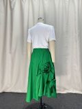 Women African Flower Rose Skirt