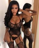 Sexy Women's Net See-Through Fishnet Lingerie Jumpsuit