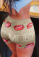Women Knitting Shorts Lip Print Shorts