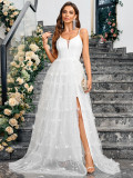 Women Solid Summer Elegant Mesh Suspender V-neck Formal Party Evening Dress