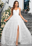 Women Solid Summer Elegant Mesh Suspender V-neck Formal Party Evening Dress