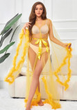 Plus Size Women Sexy Long Sleeve Nightgown