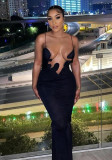 Women Fashion Sexy Hollow Suspender Backless Dress