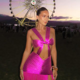 Women sexy hot butterfly Lace-Up Crop tassel Dress