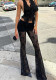 Women Sexy See-Through Lace Patchwork Trousers