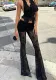 Women Sexy See-Through Lace Patchwork Trousers
