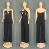 Women Suspender Wrap Jumpsuit