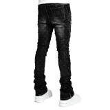 Men's Style Stretch Pearl Denim Straight Pants