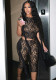 Women Spring and Summer Lace Ruffle Round Neck Tank Top and Capri Pants Two-piece Set