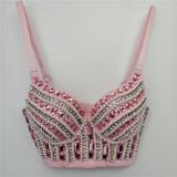 Women bubble diamond fishbone bra