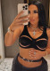 Women Sexy Hollow Backless Solid Suspender Top