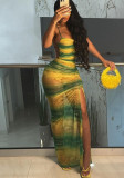 Women sexy lace Backless Slit Sexy Dress Maxi Dress