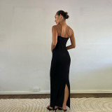 Women Fashion Sexy Hollow Suspender Backless Dress