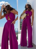 Women Sexy Halter Neck Jumpsuit