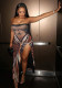 Women sexy Strapless Backless Print Maxi Dress