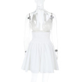 Women Spring Sexy Halter Neck Dress