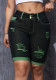 Plus Size Women spring and summer Ripped Denim Shorts