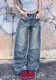 Women No Stretchy Denim Wide Leg Pants