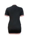 Plus Size Women sexy v-neck bodycon dress
