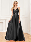 Women Sexy Suspender Backless Maxi Dress