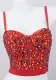 Women Nightclub Strapless Beaded diamond suspender top