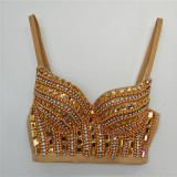 Women bubble diamond fishbone bra