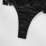 Women Sexy Suspender Tassel Lace-Up Sexy Lingerie