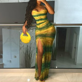 Women sexy lace Backless Slit Sexy Dress Maxi Dress