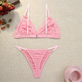 Women's sexy lace see-through bra set lingerie