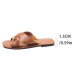 Women's Plus Size casual one strap flat slippers