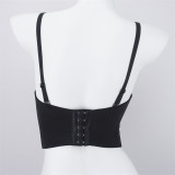 Women Nightclub Strapless Beaded diamond suspender top
