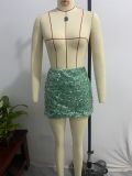 Sexy sequin bodycon short skirt