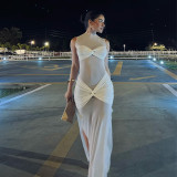 Spring see-through mesh sexy solid women's jumpsuit