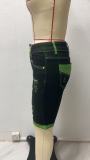 Plus Size Women spring and summer Ripped Denim Shorts