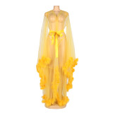 Plus Size Women Sexy Long Sleeve Nightgown
