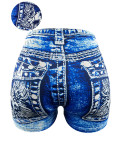 Women Knitting Print Shorts