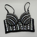 Women bubble diamond fishbone bra
