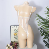 Women Sexy Mesh Patchwork Hollow Bodysuit