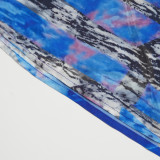 Plus Size Women Off-shoulder Spring and Summer African Print Bubble Bead Maxi Dress