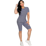 Summer Fashionable casual print T-shirt and shorts 2-piece set