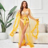 Plus Size Women Sexy Long Sleeve Nightgown
