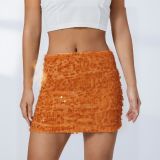 Sexy sequin bodycon short skirt