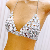 Women hollow backless Halter Neck beaded body chain