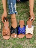 Women's Plus Size casual one strap flat slippers