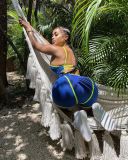 Women's summer sexy hollow tight fitting sports jumpsuit