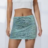 Sexy sequin bodycon short skirt