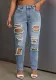 Women's slim fit ripped tight denim pants
